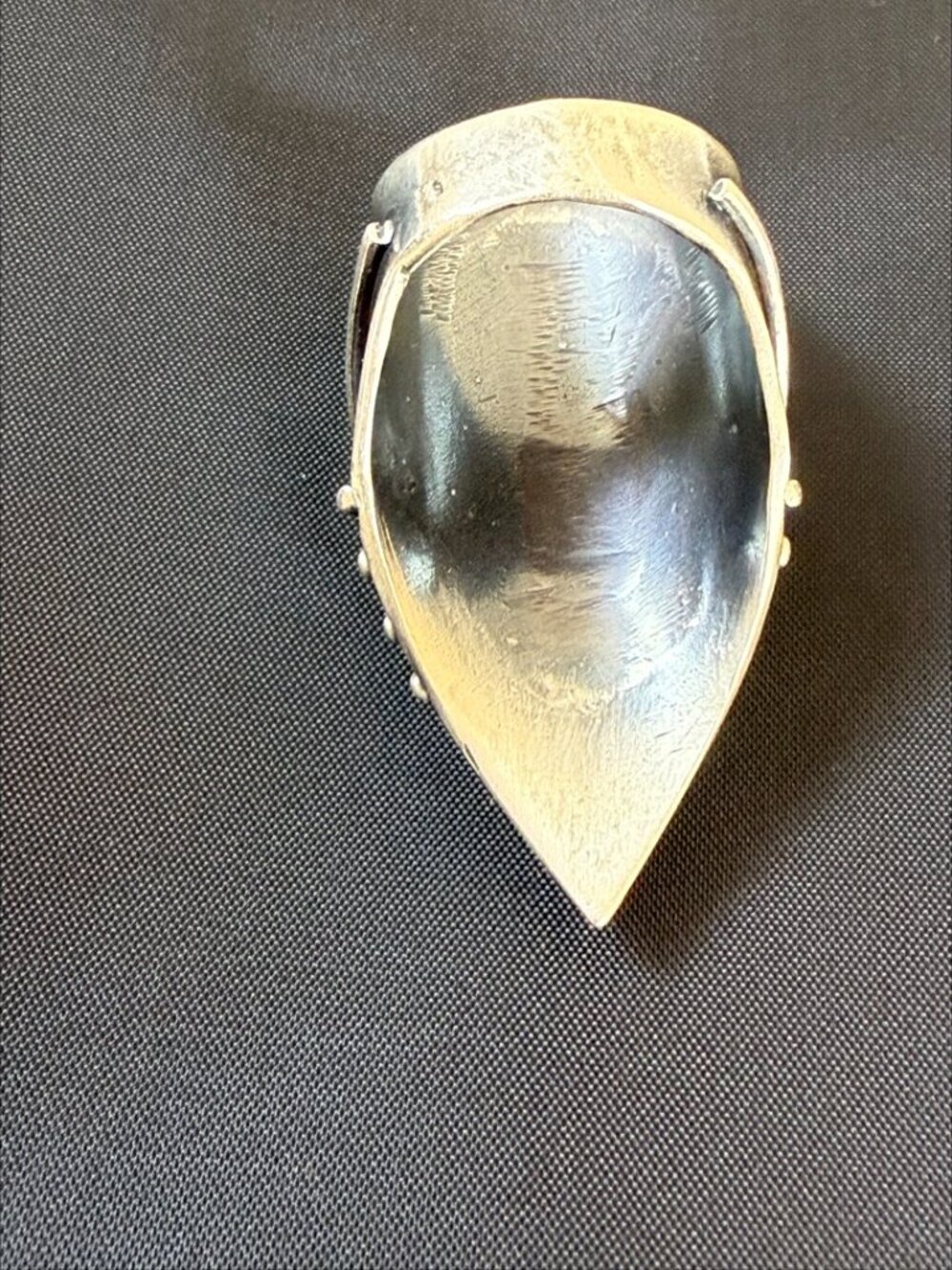 Acid Queen OOAK Warrior Shield Ring Howlite Lrg Sterling Silver Handmade Size 9 - Picture 4 of 13